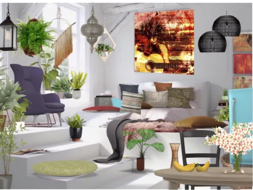 Boho Living 1970 - Studio Apartment