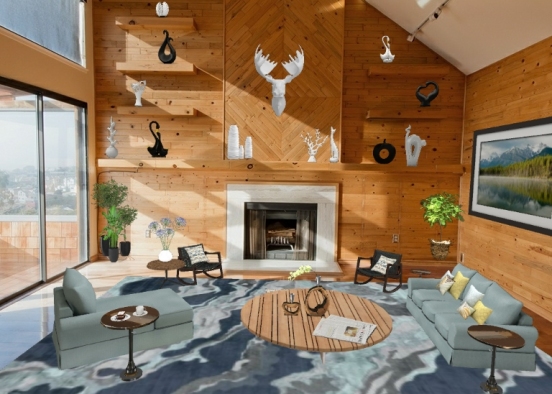 Mountain living room-1 Design Rendering