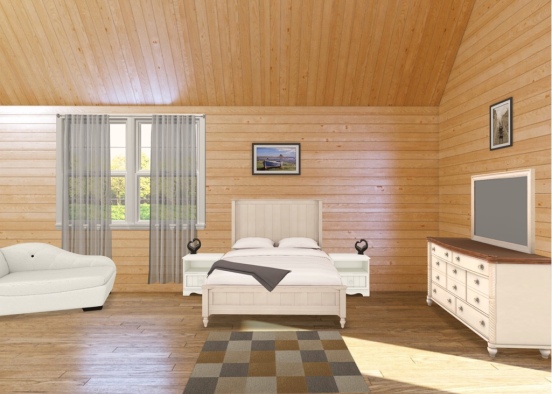 country bedroom Design Rendering