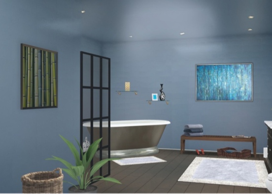 The Bathroom Blues  Design Rendering