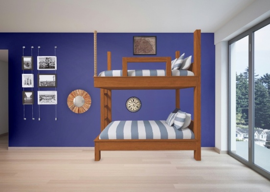 Old fashioned childrens bedroom Design Rendering
