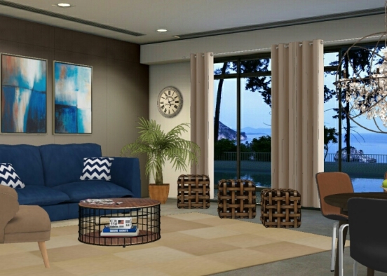 Roon blue e brown Design Rendering