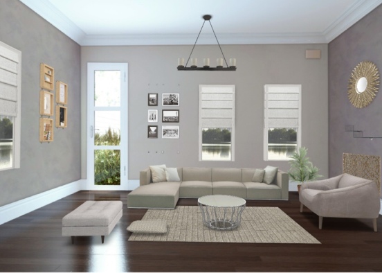 Aesthetic living room Design Rendering