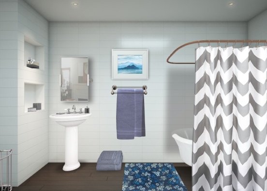 Cute bathroom Design Rendering