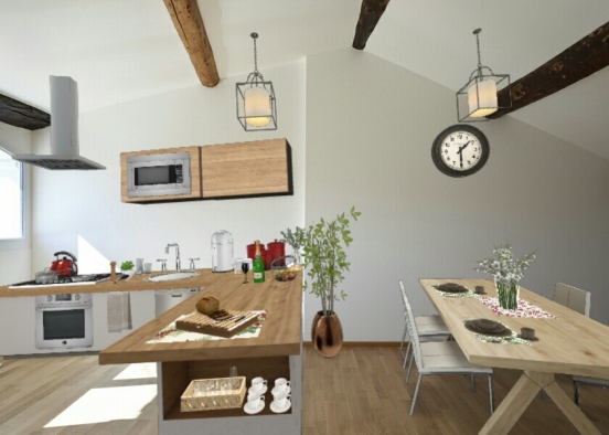 Small kitchen.  Design Rendering