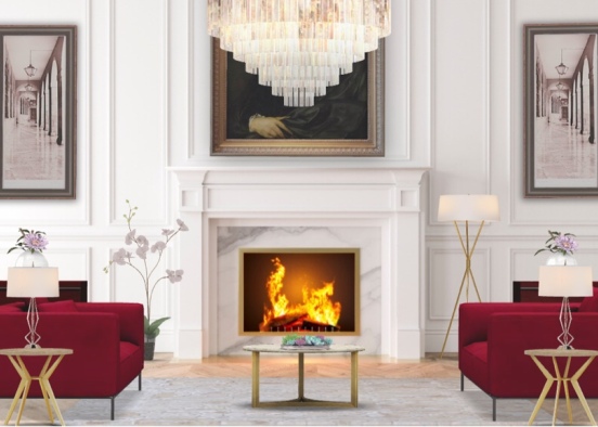 Luxe living room  Design Rendering
