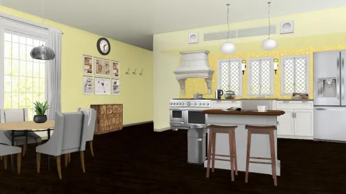 Yellow kitchen 