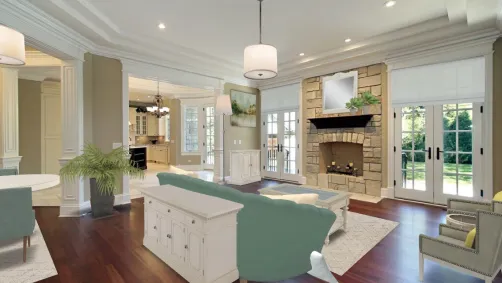 Comfortable classy tan den