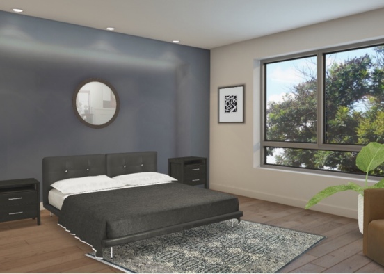simplistic bedroom  Design Rendering