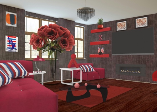 Red Themed Design Rendering