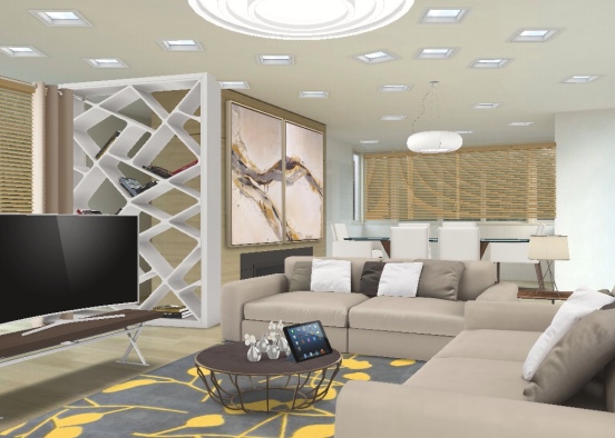Cozy skylights home Design Rendering