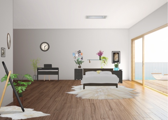 Peaceful Bedroom  #plantscontest Design Rendering