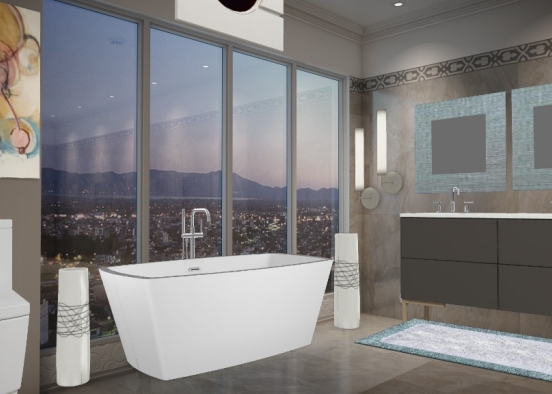Luxury Bath Design Rendering