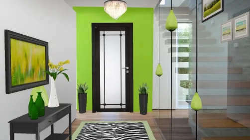 Entry Hall in Lime Green :)