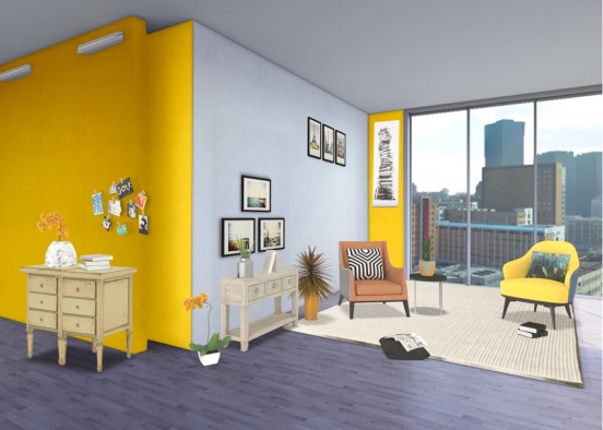 a living room full of colours!💛💛💛 Design Rendering