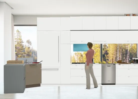 A small kitchen Design Rendering