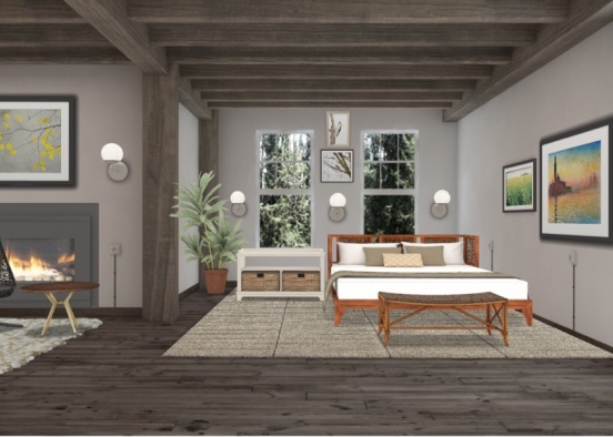 Wood and grasses Design Rendering