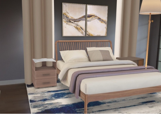 master bedroom bed  Design Rendering