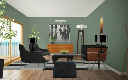 Modern Green Sitting Room