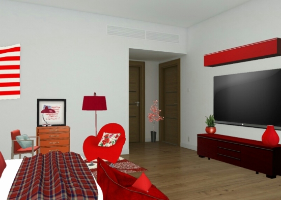 Red room  Design Rendering