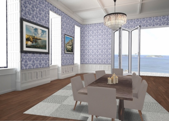 Formal dining room Design Rendering