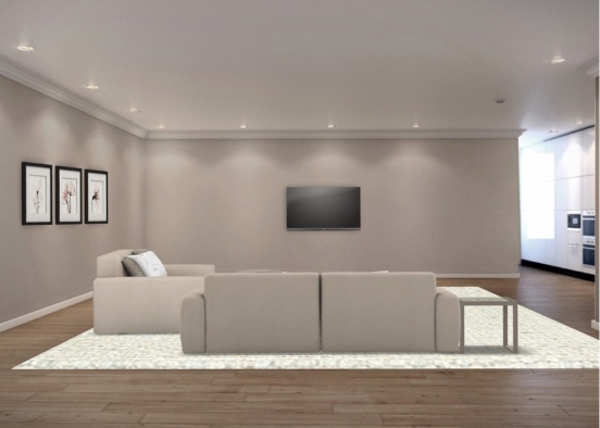 Luxurious Tv room Design Rendering