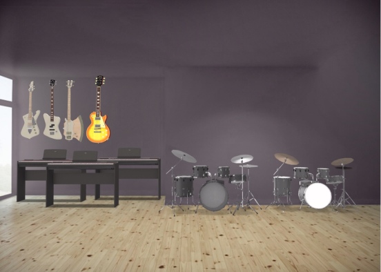 band practice room Design Rendering