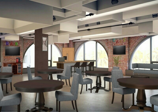 Café-bar Design Rendering