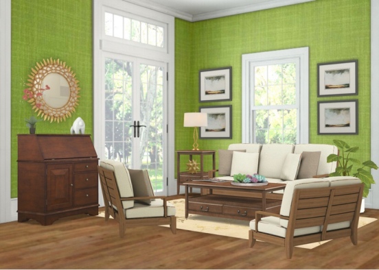 simple living room 🛋 Design Rendering