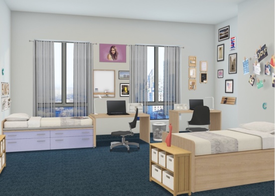 Dorm Room  Design Rendering