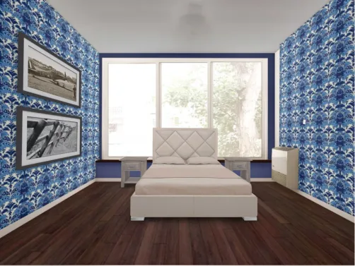 Blue bed room