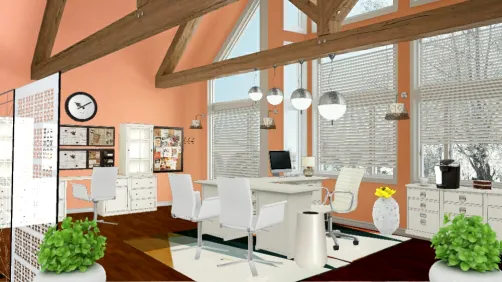 Room office white collor