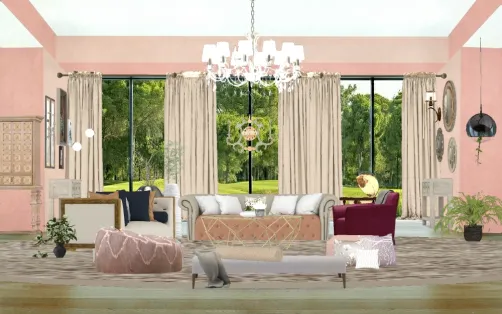 A modern pastel room