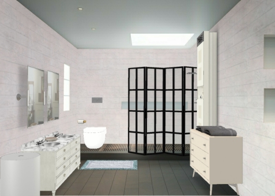 Banheiro apartamento Design Rendering
