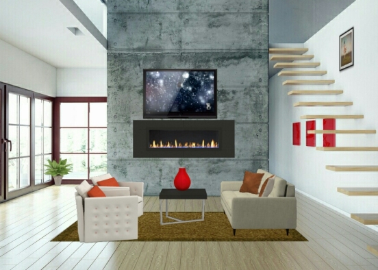 The Carter living  room  Design Rendering