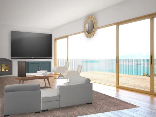 Living room open door