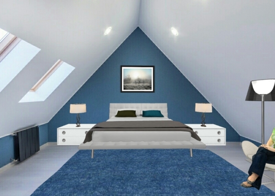 Modern simple room Design Rendering
