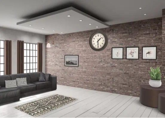 my taste of simple living room #first_trial Design Rendering