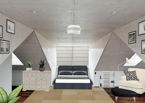 Schlafzimmer d Design Rendering