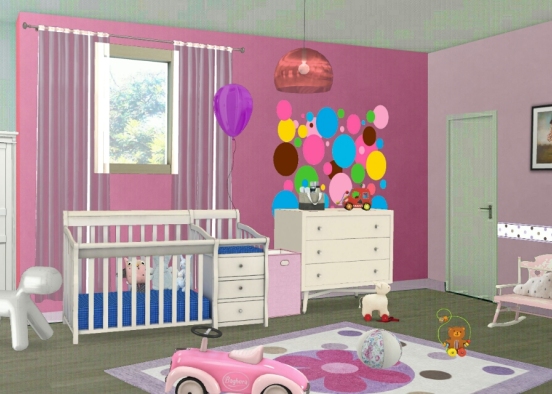 Chambre de bébé Design Rendering