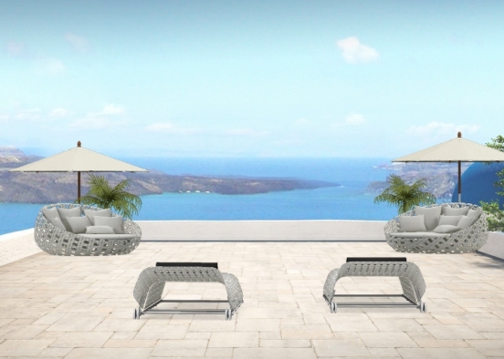 Mediterranean lounge Design Rendering