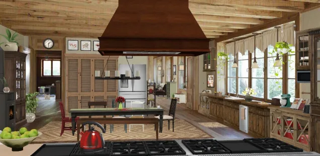 Rustic Eat in Kitchen