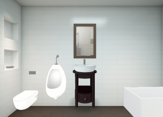 Posh bathroom Design Rendering