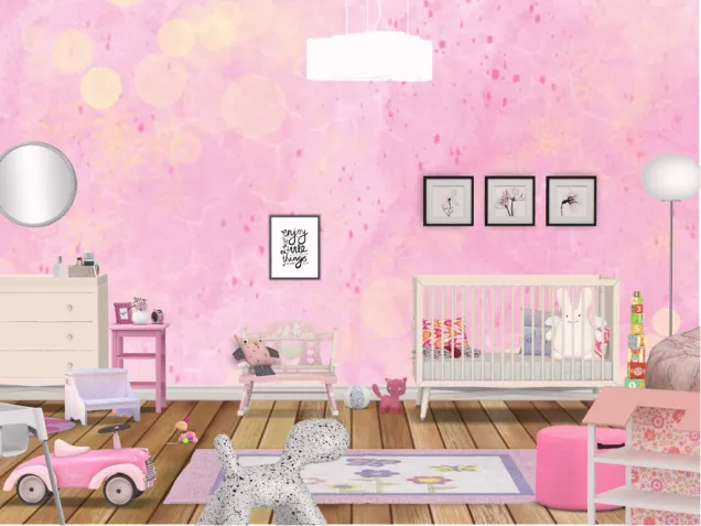 PINK Custom Wallpaper Nursery