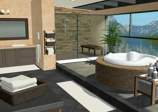 Bathroom rilassante perfect for relax Design Rendering