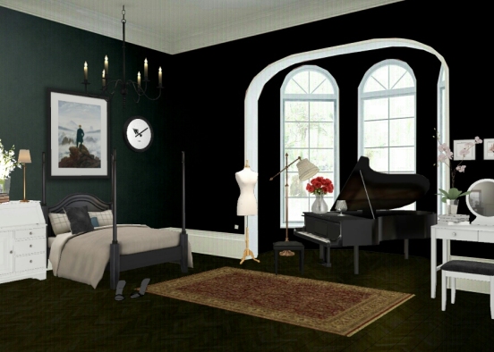 Classical bedroom Design Rendering