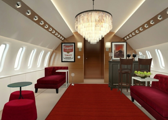 Luxurious plane  Design Rendering
