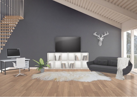modern cosy lounge Design Rendering