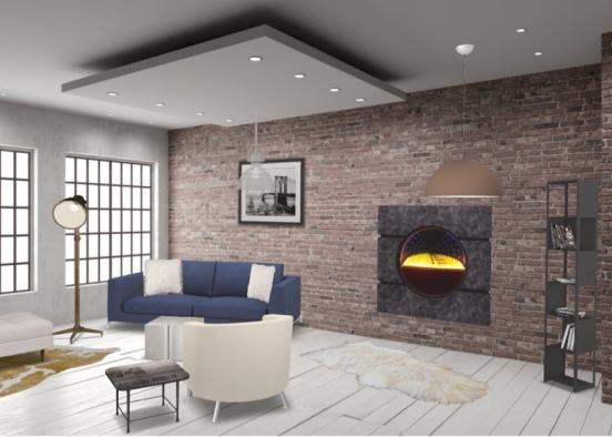 New York Living Room Design Rendering