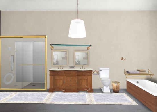 your dream bath room Design Rendering
